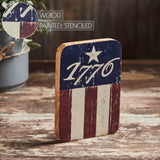 1776 Flag Stripes Wooden Sign-Lange General Store