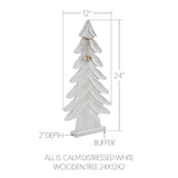 All is Calm Distressed White Wooden Tree-Lange General Store