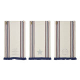 America My Sweet Home Ruffled Tea Towel Set of 3-Lange General Store
