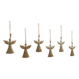 Antique Gold Metal Angel Ornament Set of 6-Lange General Store