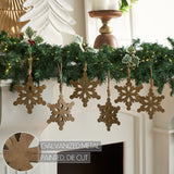 Antique Gold Metal Snowflake Ornament Set of 6-Lange General Store