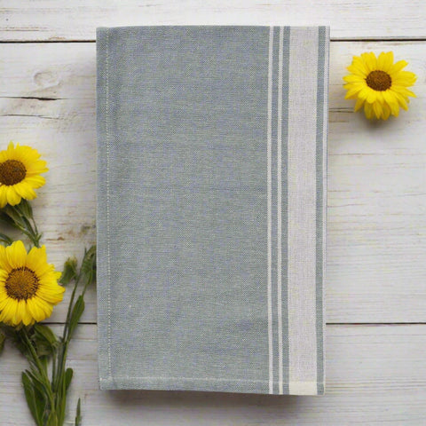 Aurora Stripe Blue Dishtowel-Lange General Store
