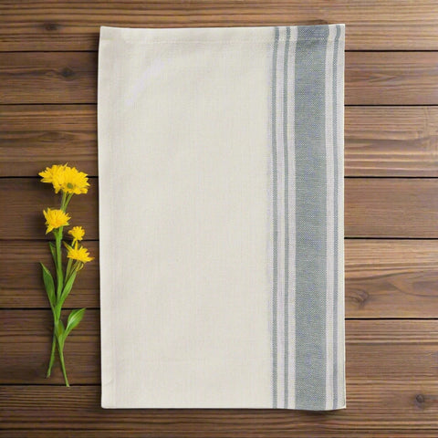 Aurora Stripe Cotton White Dishtowel-Lange General Store