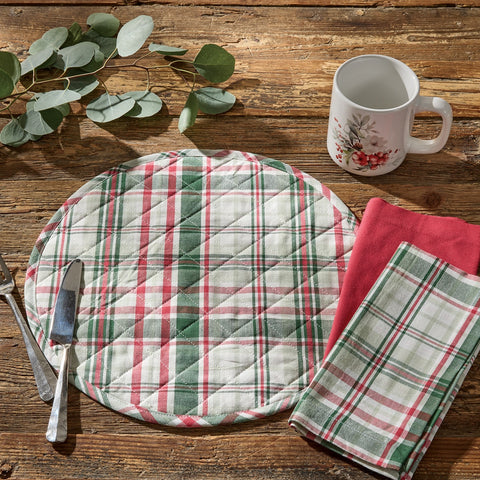 Berry Frost Round Quilted Placemats-Lange General Store