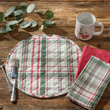Berry Frost Round Quilted Placemats-Lange General Store