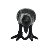 Black Metal Crow Statue Decorative Raven Figurine-Lange General Store
