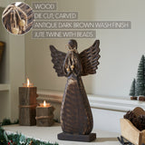 Blessings Dark Wooden Angel-Lange General Store