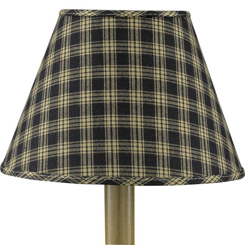 Bridgeton Black and Tan Plaid Lamp Shade-Lange General Store