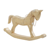 Brushed Gold Wooden Rocking Horse-Lange General Store