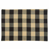 Wicklow Black and Tan Check Backed Placemats-Lange General Store
