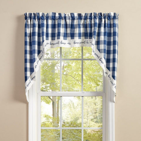 Buffalo Blue Check Home Sweet Swags-Lange General Store