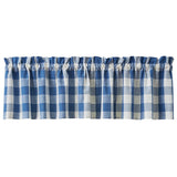 Wicklow Blue Buffalo Check Valance-Lange General Store