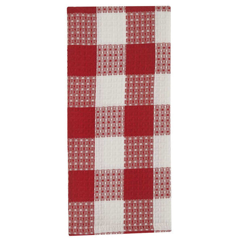 Buffalo Red and White Check Waffle Dishtowel Set-Lange General Store