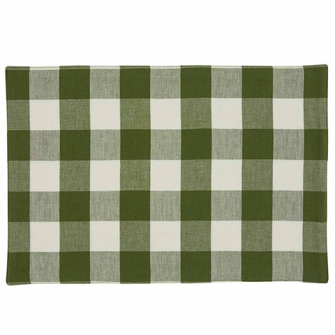Wicklow Sage Check Backed Placemats-Lange General Store