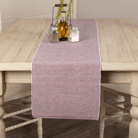 Burgundy Ribbed Table Runners-Lange General Store