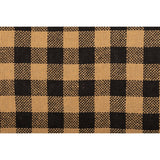 Burlap Black and Tan Check Table Runners-Lange General Store