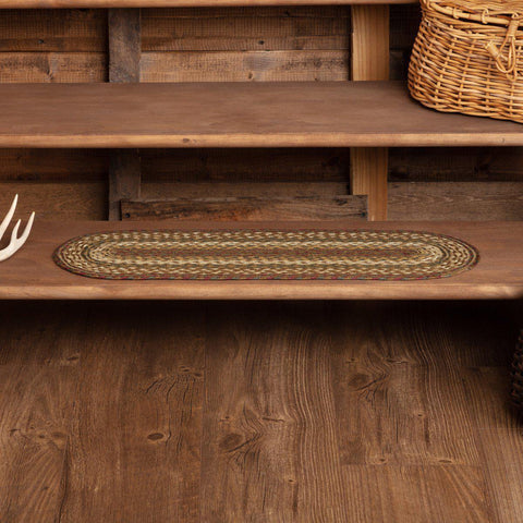 Tea Cabin Stair Tread Latex Oval Rug-Lange General Store