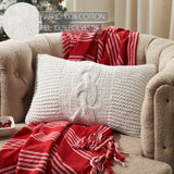 Cable Knit Sweater Pillow White-Lange General Store