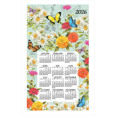 Calendar Towel 2026 - Butterfly Garden-Lange General Store