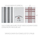 Cherry Ann Vintage Santa Tea Towel Set of 3-Lange General Store