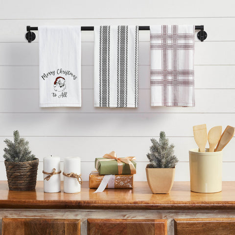 Cherry Ann Vintage Santa Tea Towel Set of 3-Lange General Store