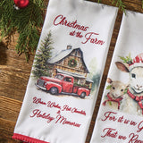 Christmas At The Farm Dishtowels-Lange General Store