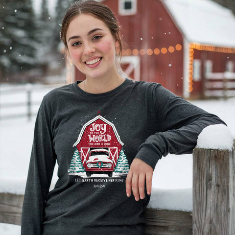 Christmas Joy To the World Long Sleeve T-Shirt-Lange General Store
