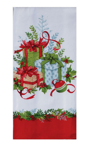 Christmas Morning Gifts & Greenery Terry Towel-Lange General Store