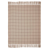 Burgundy Windowpane Woven Throw-Lange General Store