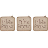 Correll Prim & Proper Pot Holder Set of 3-Lange General Store
