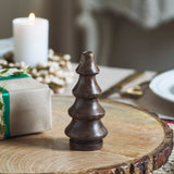 Dark Finish Four-Tiered Hand Turned Wooden Tree Set of 6-Lange General Store