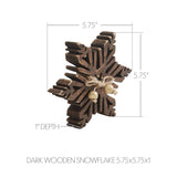 Dark Wooden Snowflakes-Lange General Store