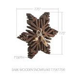 Dark Wooden Snowflakes-Lange General Store