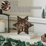 Dark Wooden Snowflakes-Lange General Store