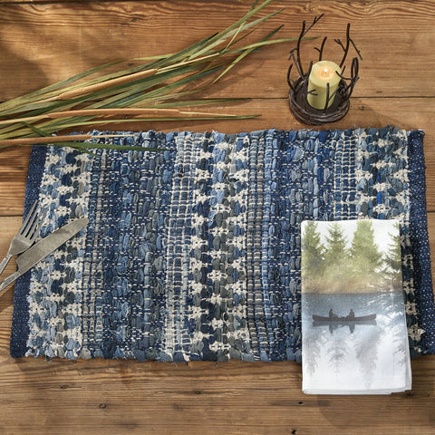 Denim Blue Chindi Placemats-Lange General Store