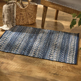 Denim Blue Chindi Rag Rug-Lange General Store
