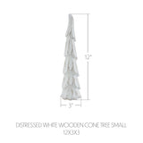 Distressed White Wooden Cone Trees-Lange General Store