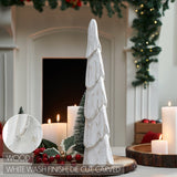 Distressed White Wooden Cone Trees-Lange General Store