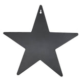 Faceted Metal Star Black Wall Hanging w/Pocket-Lange General Store