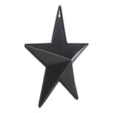 Faceted Metal Star Black Wall Hanging w/Pocket-Lange General Store