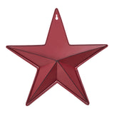 Faceted Metal Star Red Wall Hanging w/Pocket-Lange General Store