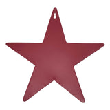 Faceted Metal Star Red Wall Hanging w/Pocket-Lange General Store