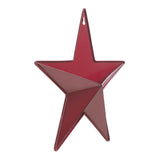 Faceted Metal Star Red Wall Hanging w/Pocket-Lange General Store