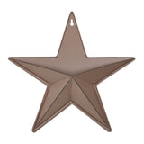 Faceted Metal Star Rust Brown Wall Hanging w/Pocket-Lange General Store
