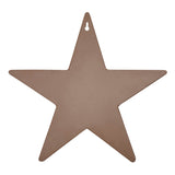 Faceted Metal Star Rust Brown Wall Hanging w/Pocket-Lange General Store