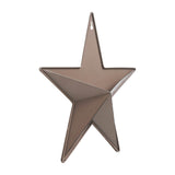 Faceted Metal Star Rust Brown Wall Hanging w/Pocket-Lange General Store