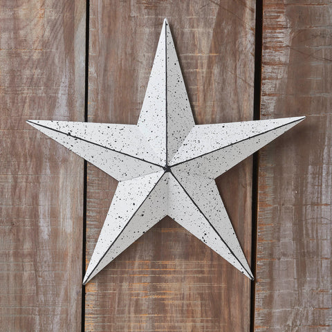Faceted Metal Wall Star White - Multiple Sizes - Lange General Store