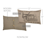 Farmstead Charcoal Plow Pillow-Lange General Store
