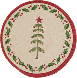Feather Tree & Holly Braided Placemats-Lange General Store