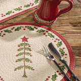 Feather Tree & Holly Braided Placemats-Lange General Store